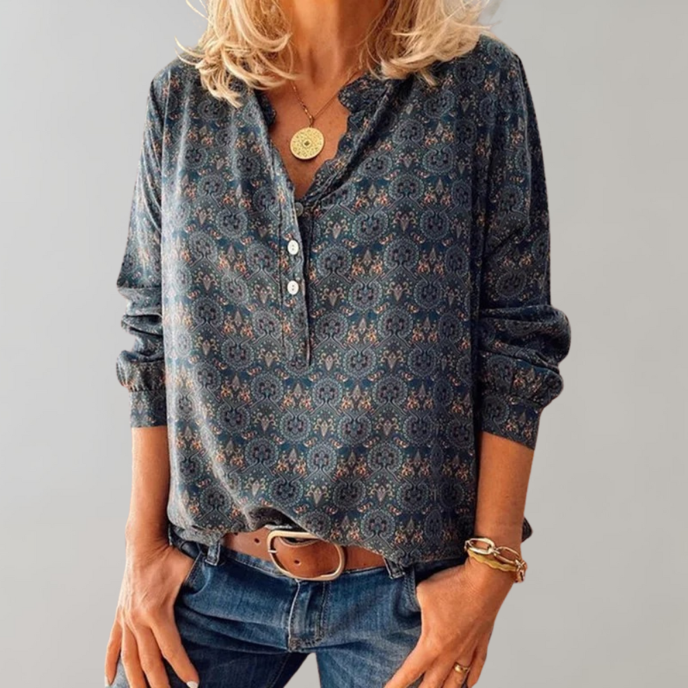 Vintage-Inspired Classic Women's Blouse