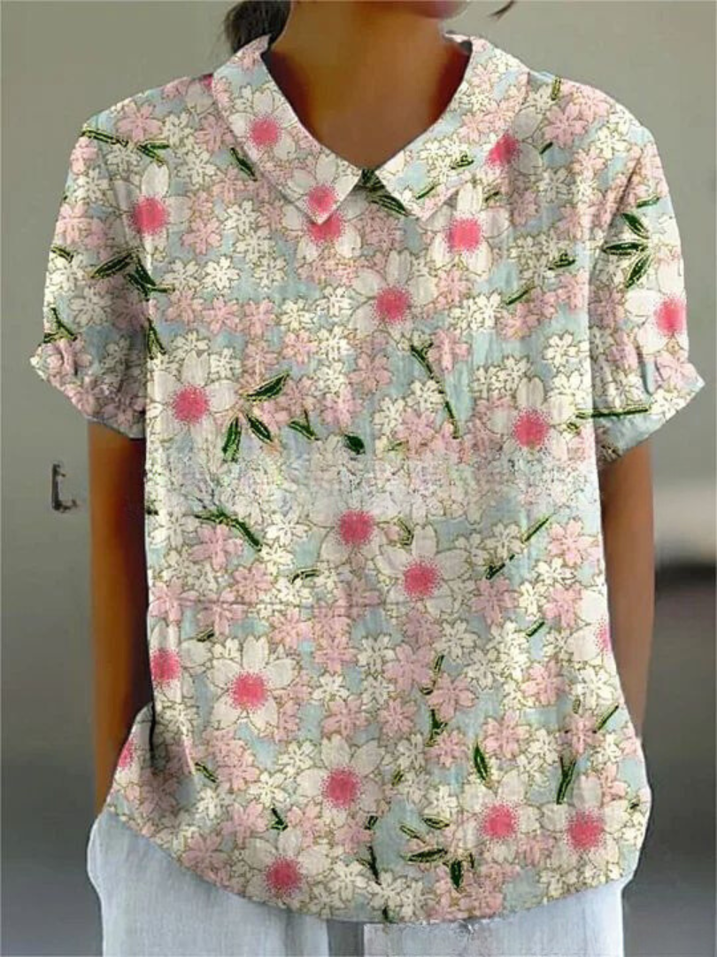 Vintage Floral Blouse for Women