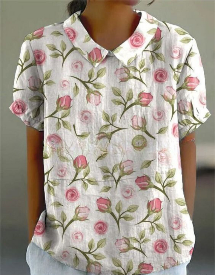 Vintage Floral Blouse for Women