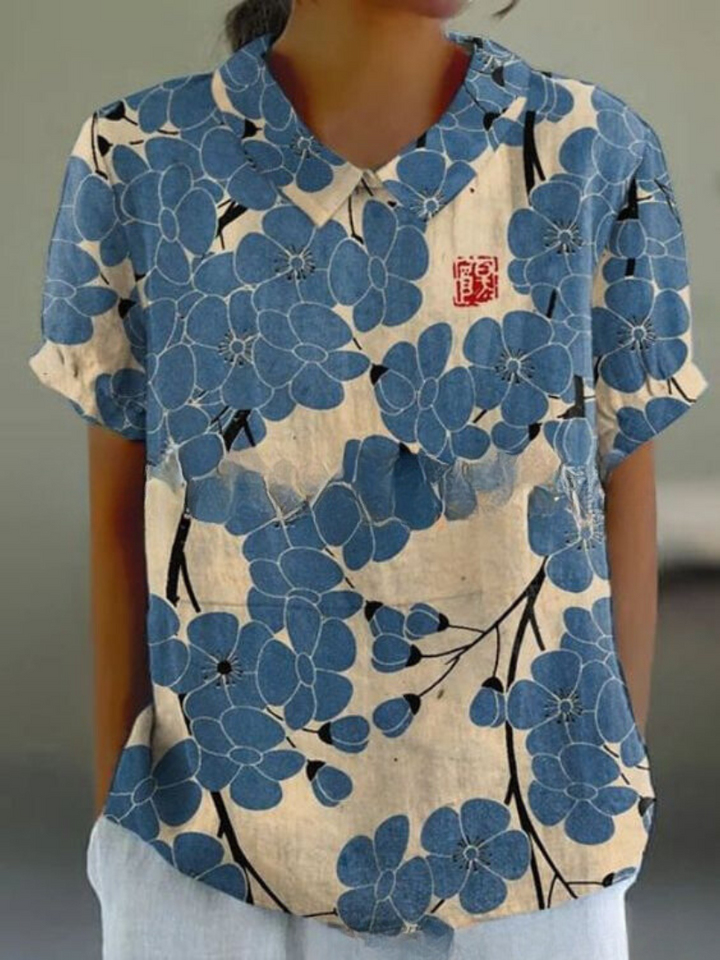Vintage Floral Blouse for Women
