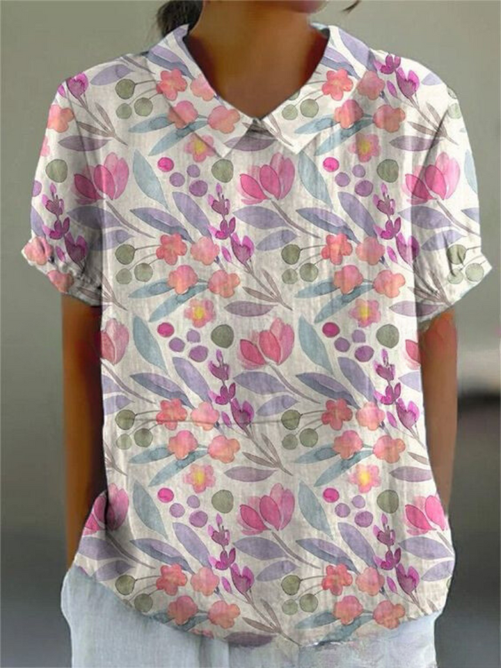 Vintage Floral Blouse for Women