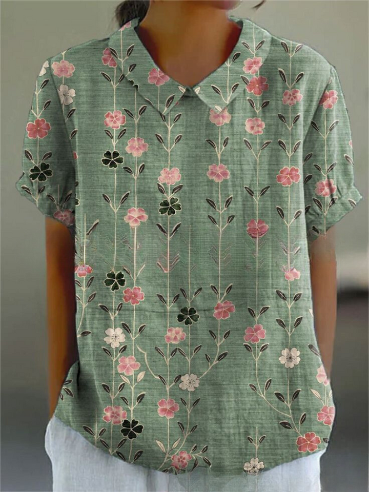 Vintage Floral Blouse for Women