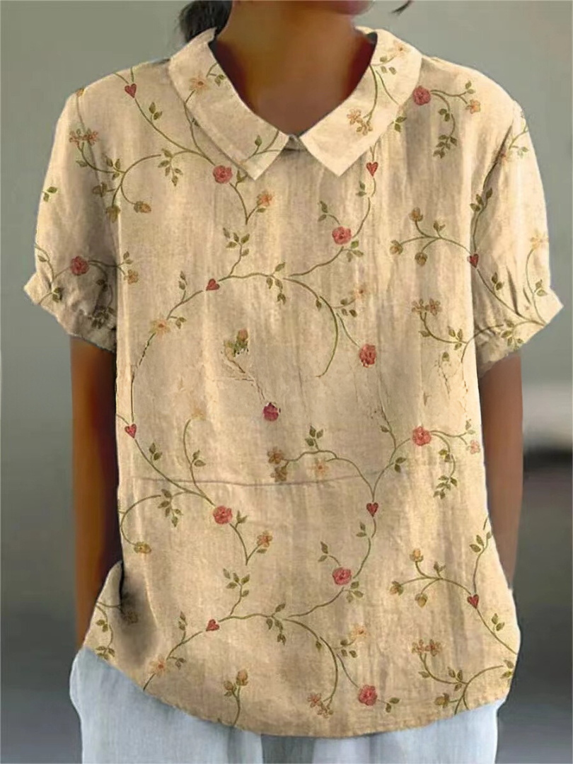 Vintage Floral Blouse for Women