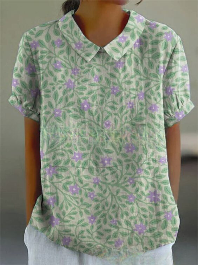 Vintage Floral Blouse for Women