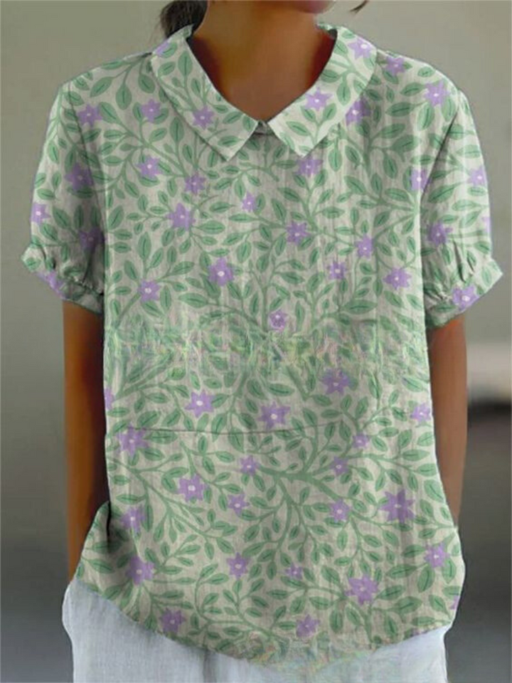 Vintage Floral Blouse for Women