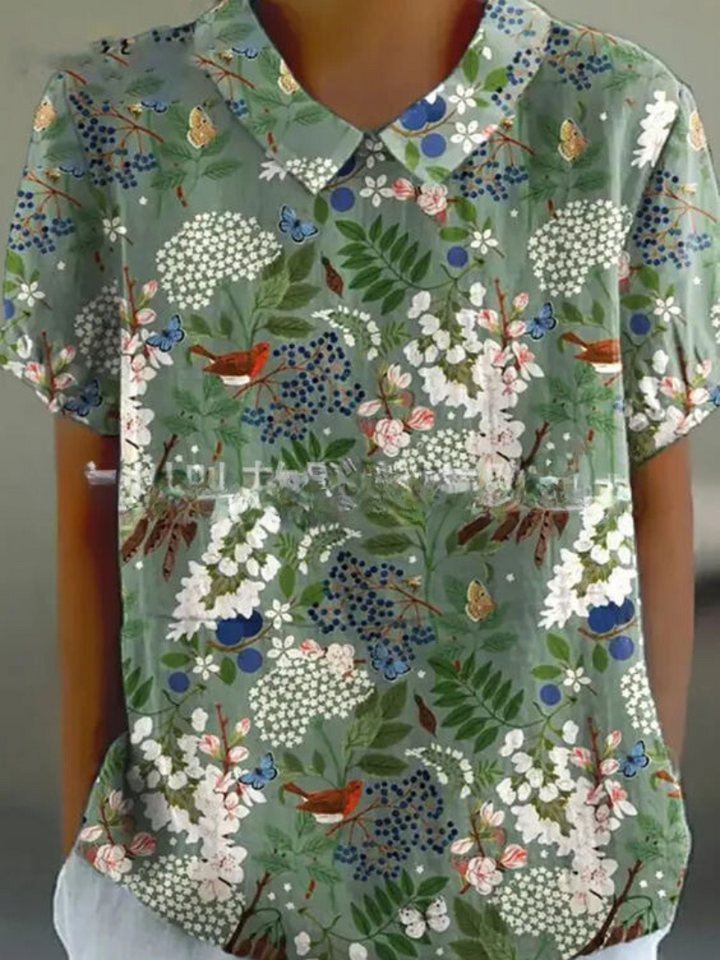Vintage Floral Blouse for Women