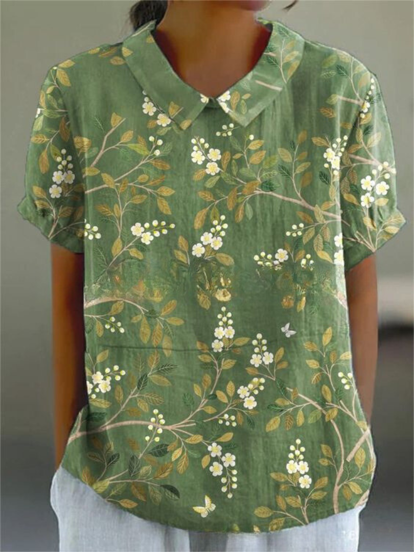 Vintage Floral Blouse for Women
