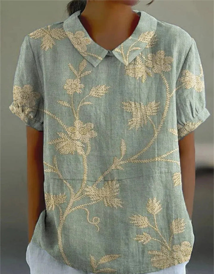 Vintage Floral Blouse for Women