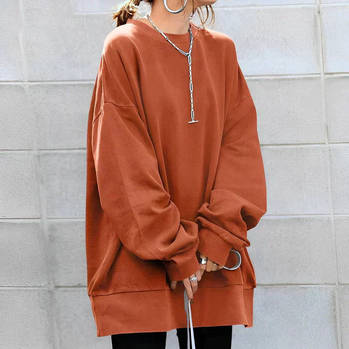 Women' oversized black casual sweatshirt