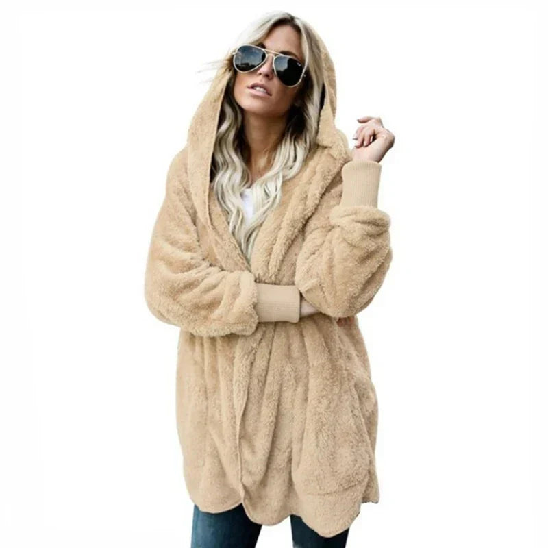 Women's open front hooded cardigan