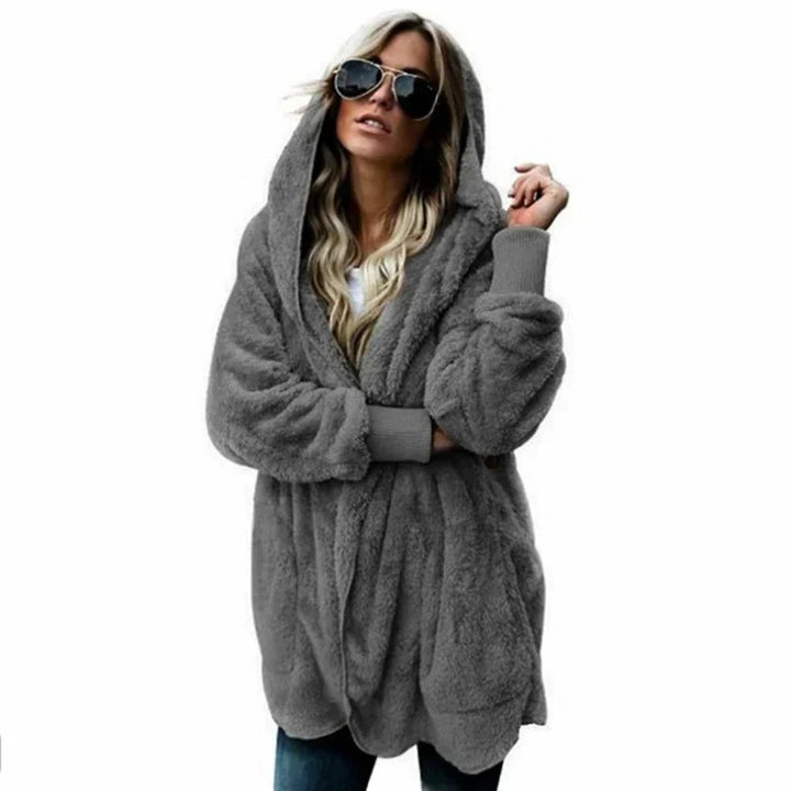 Women's open front hooded cardigan