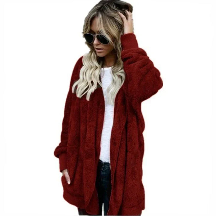 Women's open front hooded cardigan
