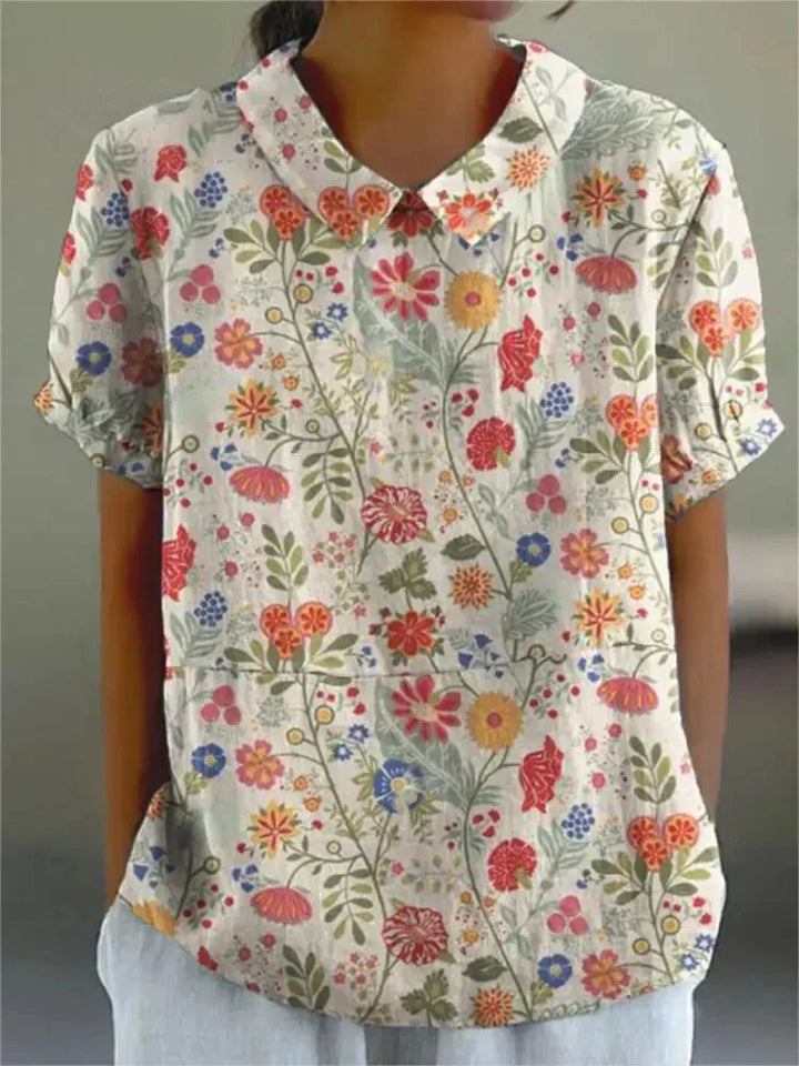Vintage Floral Blouse for Women