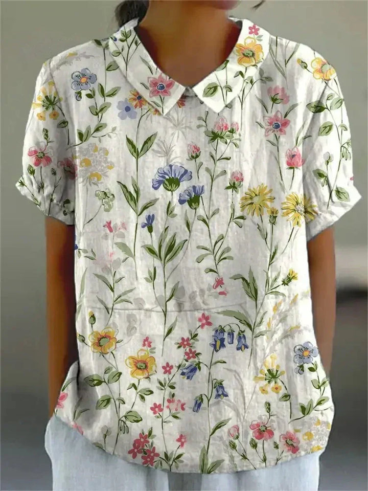 Vintage Floral Blouse for Women